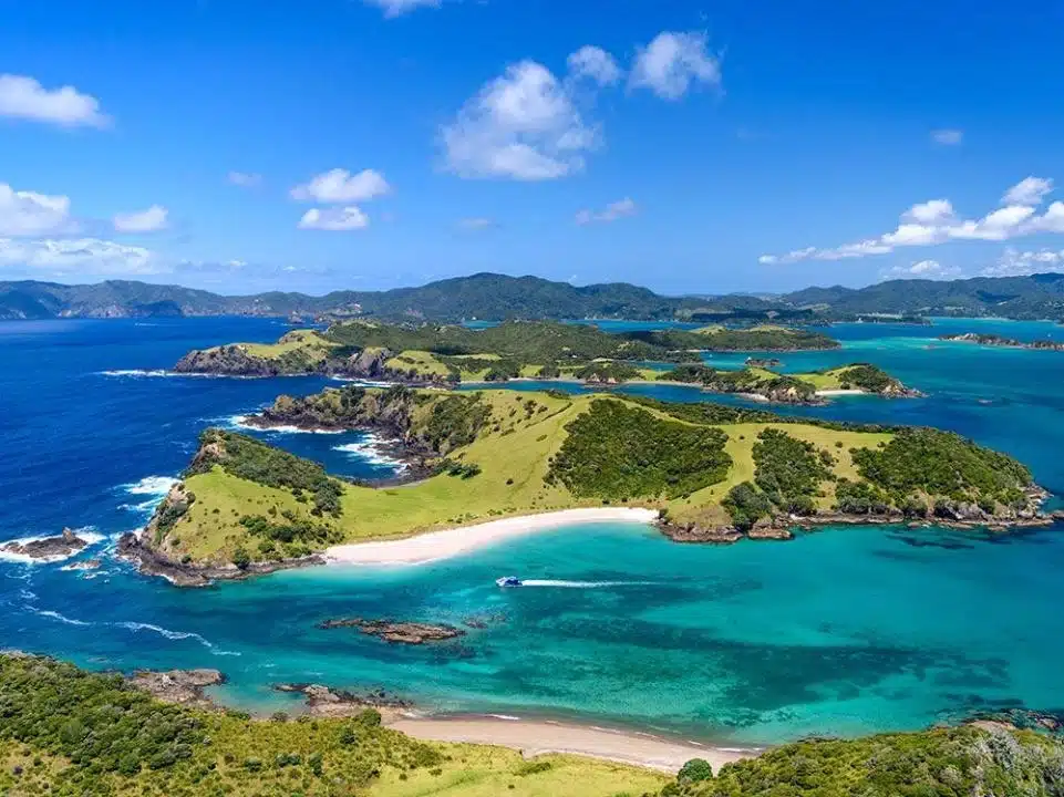 Aerial view of the Bay of Islands