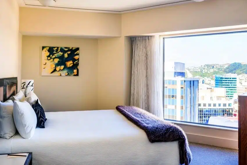 Inside the rooms at the Bolton Hotel Wellington - MoaTrek Tour Accommodation