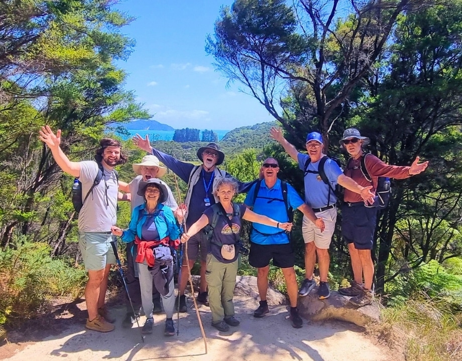 MoaTrek travellers, Abel Tasman National Park